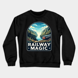 Vintage Train, Railway Magic Crewneck Sweatshirt